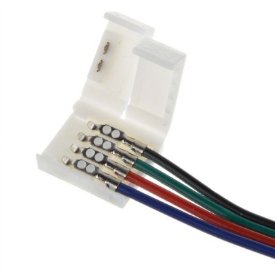 10mm 3528/5050 Rgb Color Led Strip Lights 4pin Solderless Pcb Connector Adapter